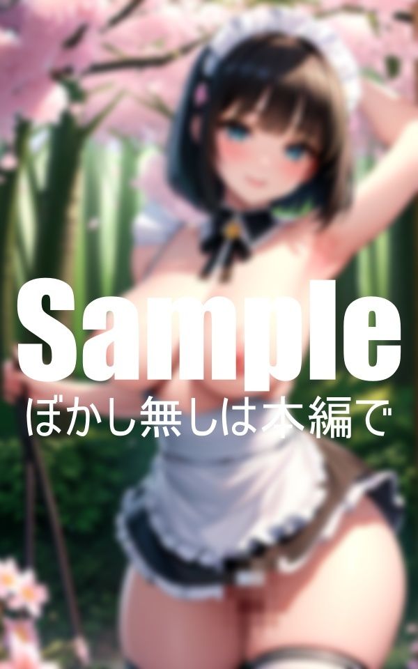 サンプル画像2:僕の可愛いメイドちゃんに内緒で裸をみせてもらった(エロ美人百科) [d_403913]