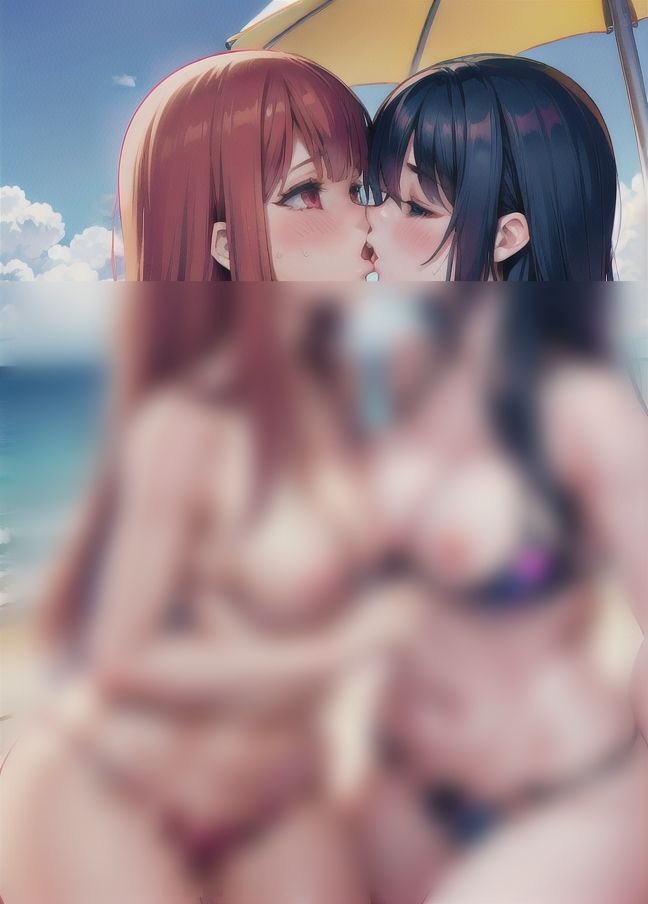 サンプル画像1:レズキス「舌を絡めて…」「あれ？濡れてきたんじゃない？」(サンタさん) [d_403946]