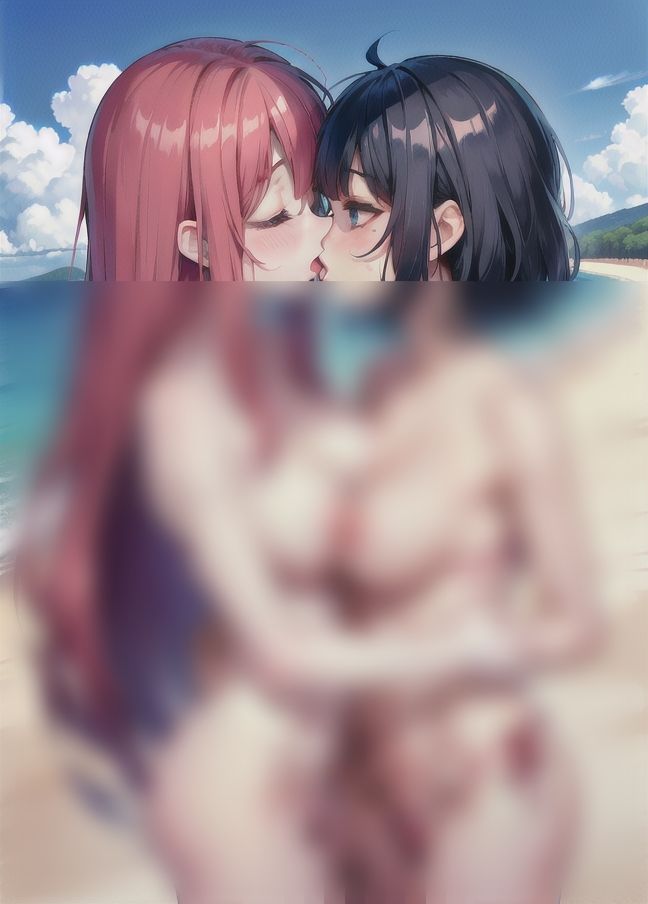 サンプル画像3:レズキス「舌を絡めて…」「あれ？濡れてきたんじゃない？」(サンタさん) [d_403946]