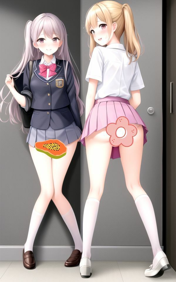 サンプル画像2:制服むすめのパンチラ誘惑(天然アワビ) [d_403992]