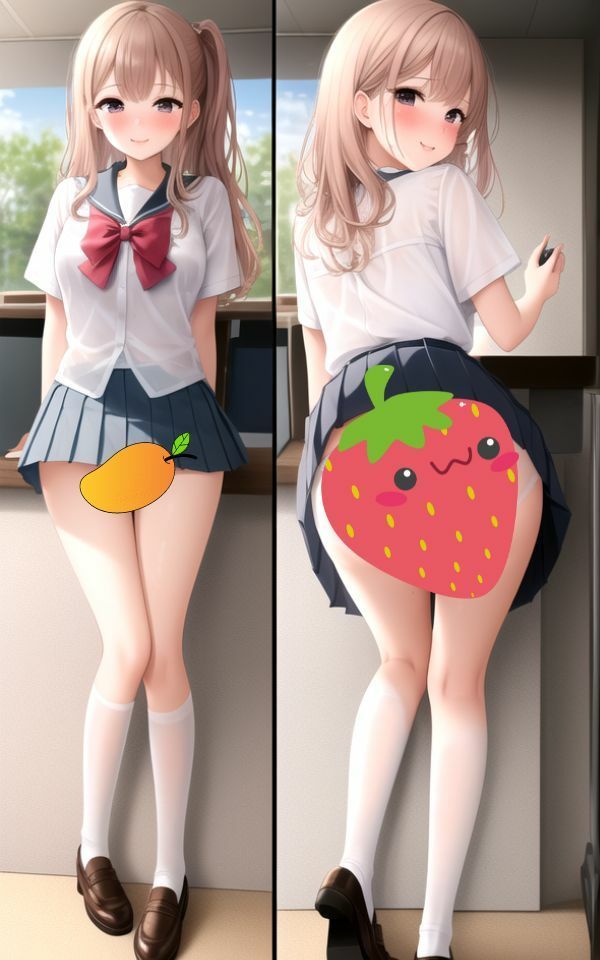 サンプル画像3:制服むすめのパンチラ誘惑(天然アワビ) [d_403992]