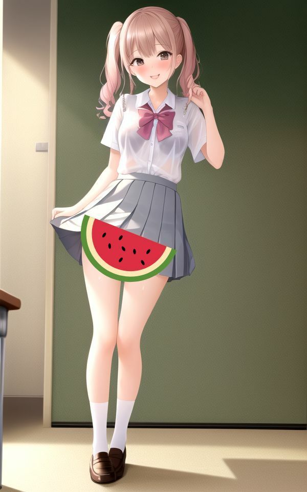 サンプル画像5:制服むすめのパンチラ誘惑(天然アワビ) [d_403992]