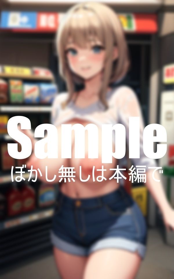 サンプル画像3:僕のバイト先に露出狂の美女が頻繁に来店する件(美女製造機) [d_403999]