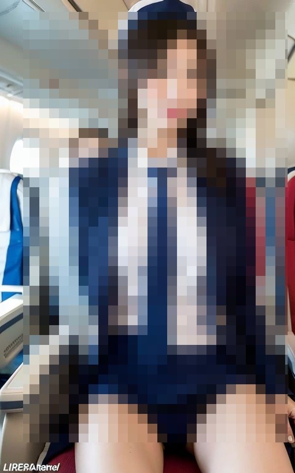 サンプル画像1:乗客をトイレに誘う美人CAはすごくエロく魅力的だ(推) [d_404017]