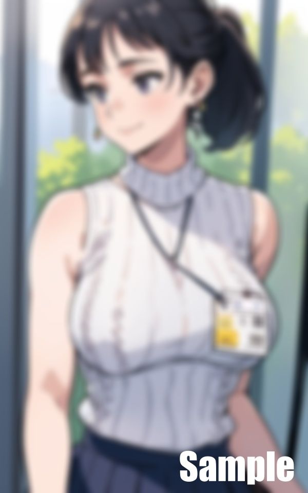 サンプル画像1:新人教育係の巨乳先輩(にょろにょろ) [d_404031]