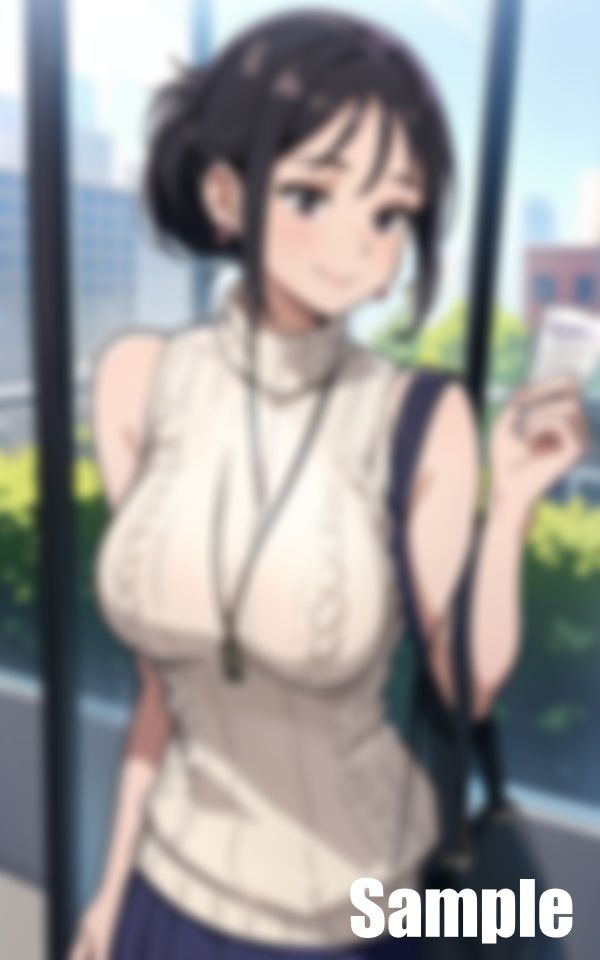 サンプル画像6:新人教育係の巨乳先輩(にょろにょろ) [d_404031]