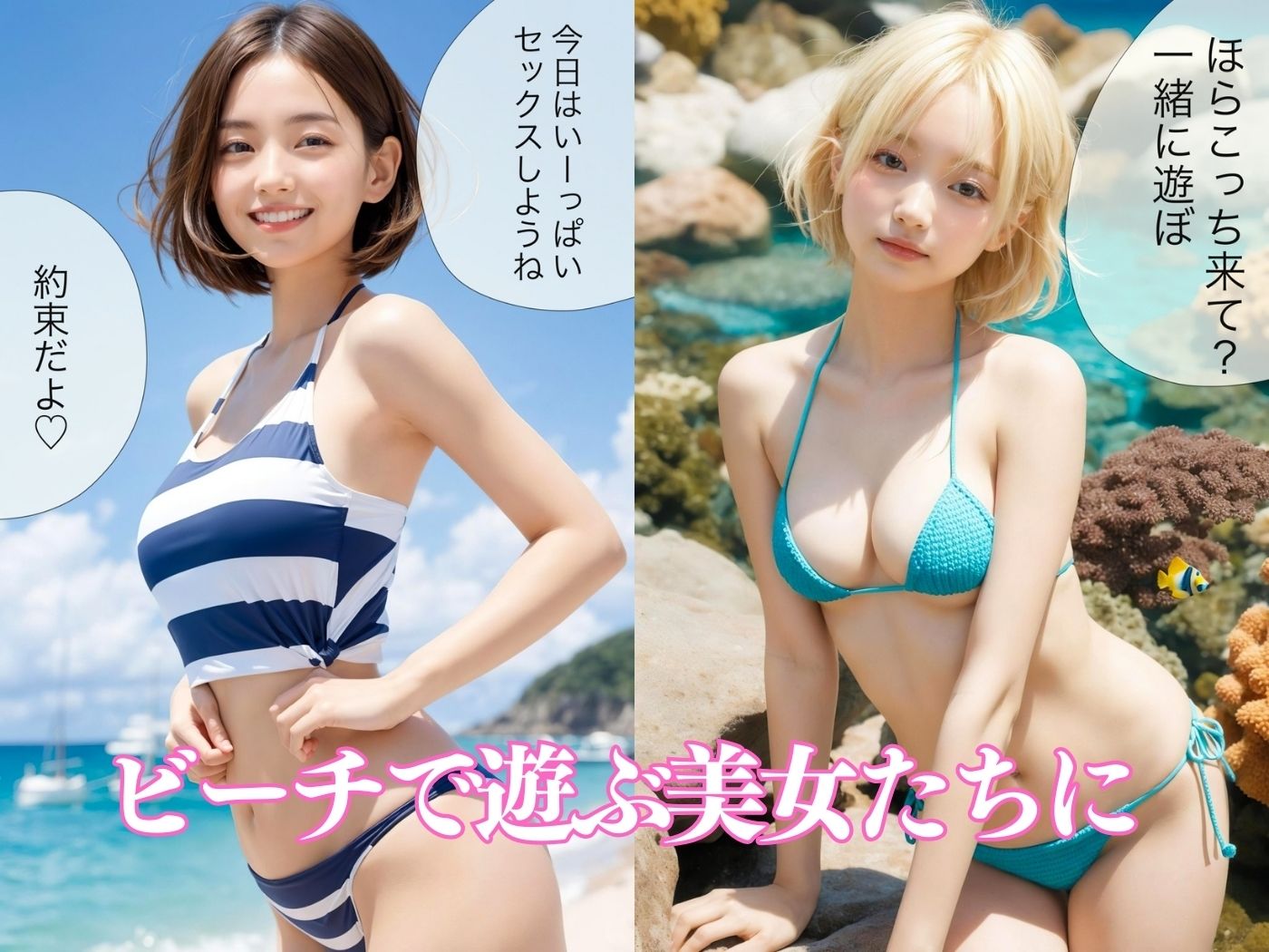 サンプル画像1:ビーチラブ★パラダイス【4K高画質】(アスリート美女大好きクラブ) [d_404055]