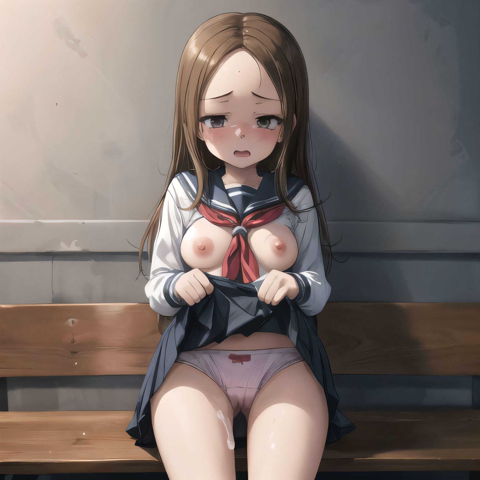 サンプル画像1:露出大好き(ふわふわまくら) [d_404060]