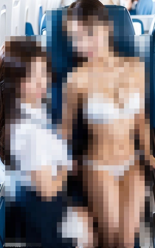 サンプル画像2:ずっと憧れだったCAと機内プレイを体験した(HAIHAI) [d_404061]