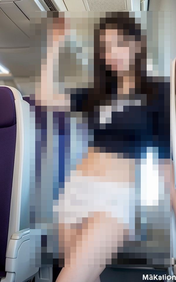 サンプル画像5:ずっと憧れだったCAと機内プレイを体験した(HAIHAI) [d_404061]