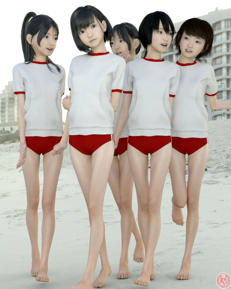 サンプル画像1:5人娘ビーチ編(oms画廊) [d_404340]