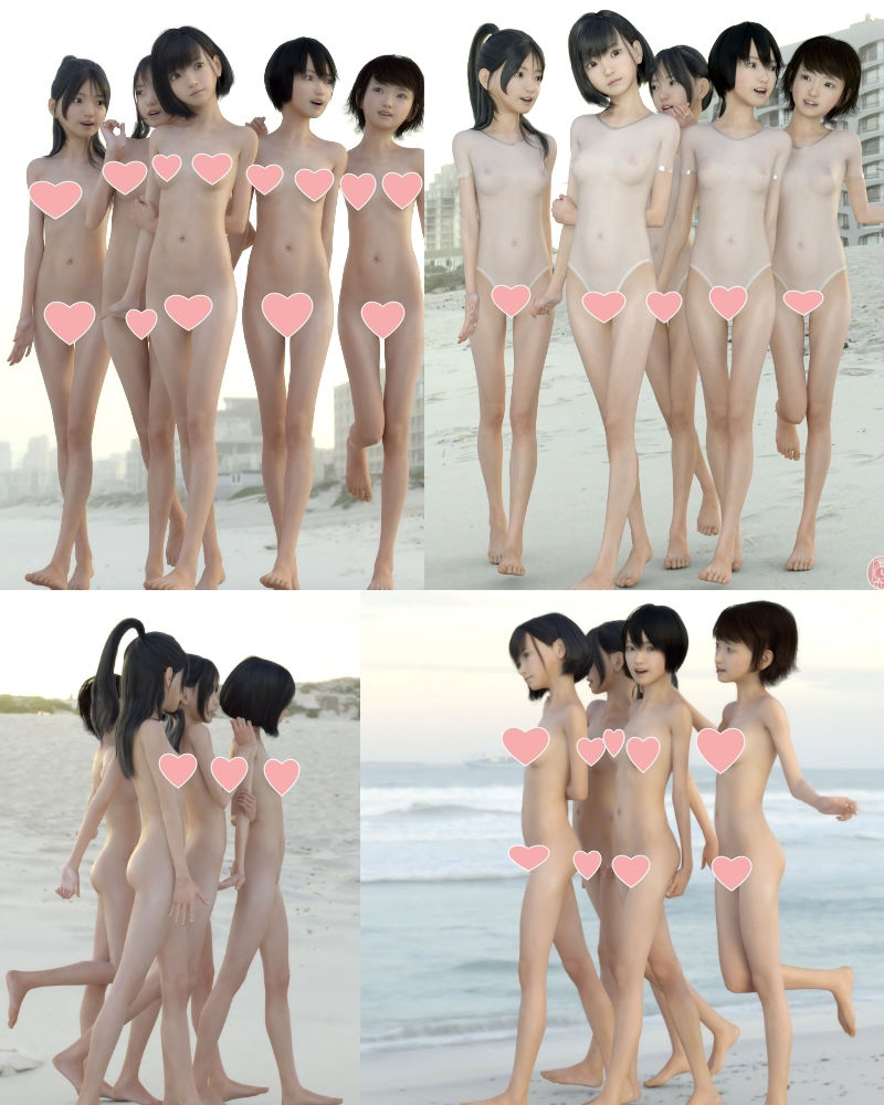 サンプル画像3:5人娘ビーチ編(oms画廊) [d_404340]