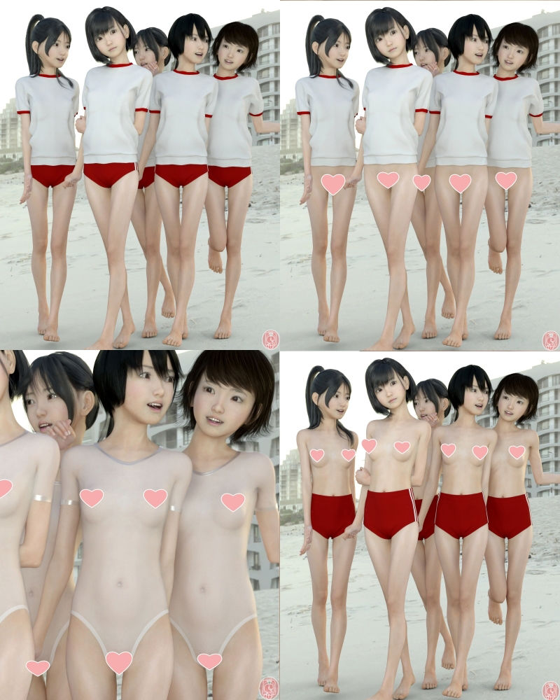 サンプル画像4:5人娘ビーチ編(oms画廊) [d_404340]