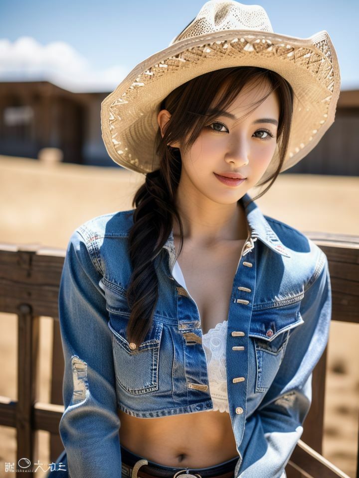 サンプル画像3:男勝りなカウガールを口車に乗せて脱がしてみたらとんでもない巨乳美人だった(Rikey) [d_404342]