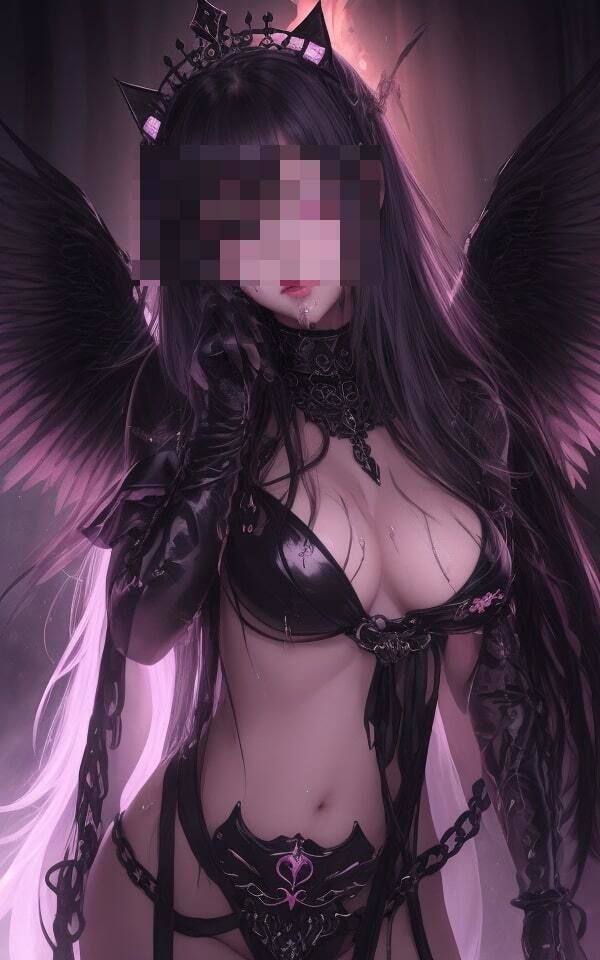 サンプル画像1:「もう許してください…！」と言っても終わらないサキュバスは魔性のレズビアン！！堕天使たちを次々と食い荒らすのは、地獄でも抑えきれない性欲で・・・(ナナ76) [d_404378]