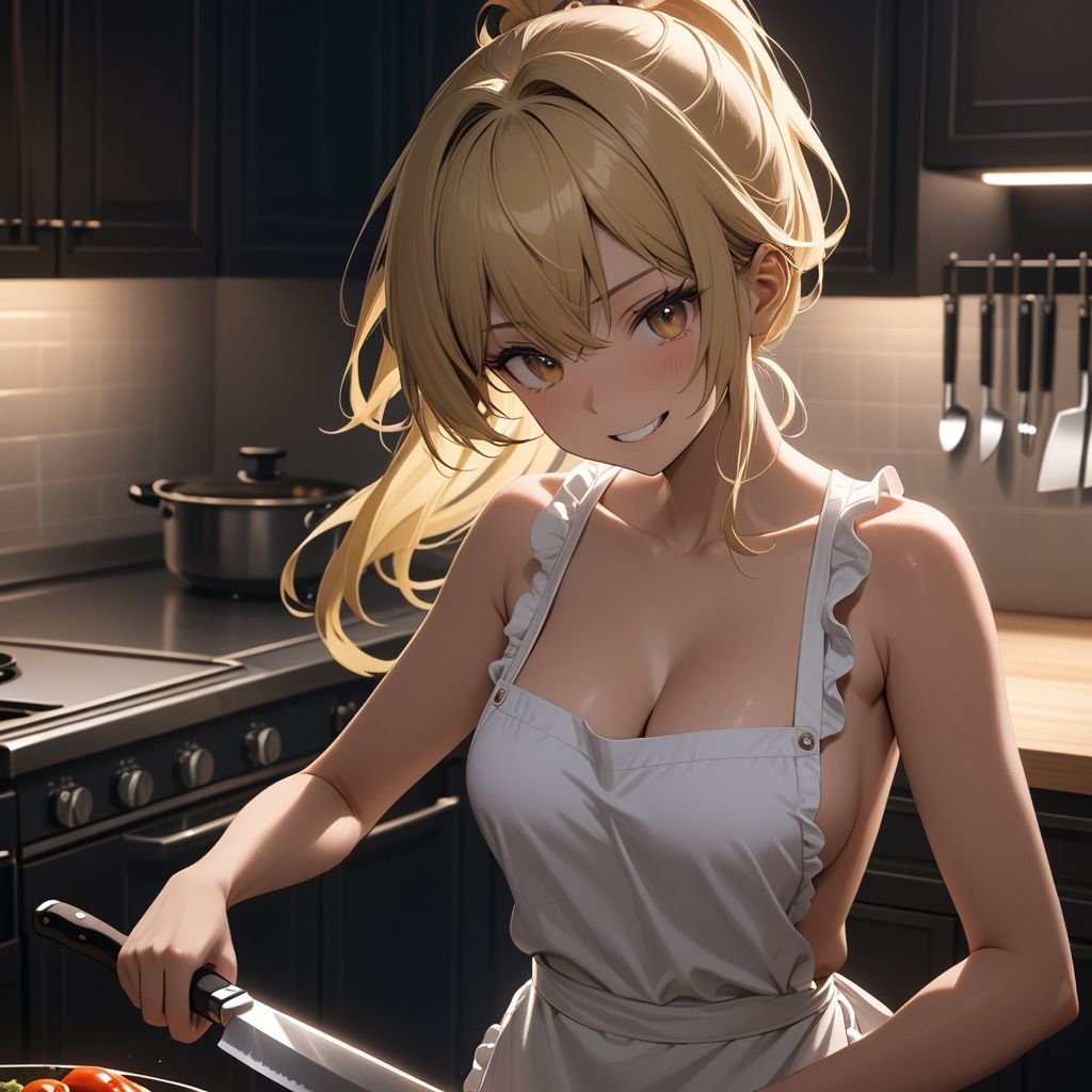 サンプル画像3:何でもシてくれる！家事代行の裸エプロン黒ギャル(ふりかけテキーラ) [d_404455]