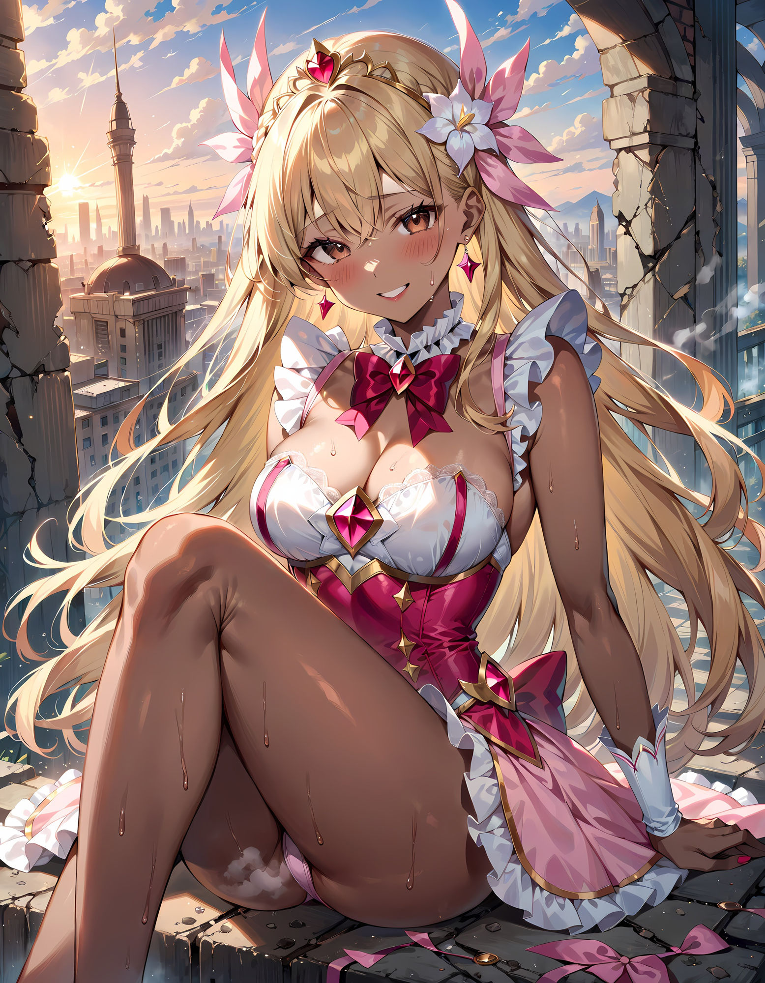 サンプル画像1:オタクに優しいギャル彼女とコスプレエッチするCG集(妄想サチュレーション) [d_404479]