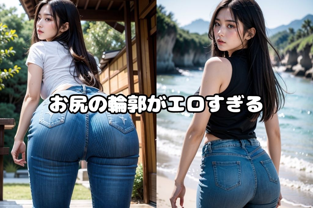 サンプル画像2:お尻が強調されたスキニージーンズ(彩風  咲) [d_404507]