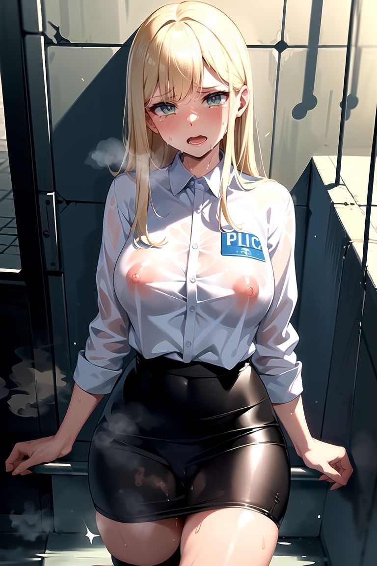 サンプル画像5:高飛車な女警官を犯して服従させた(AIはむはむアニメ) [d_404564]