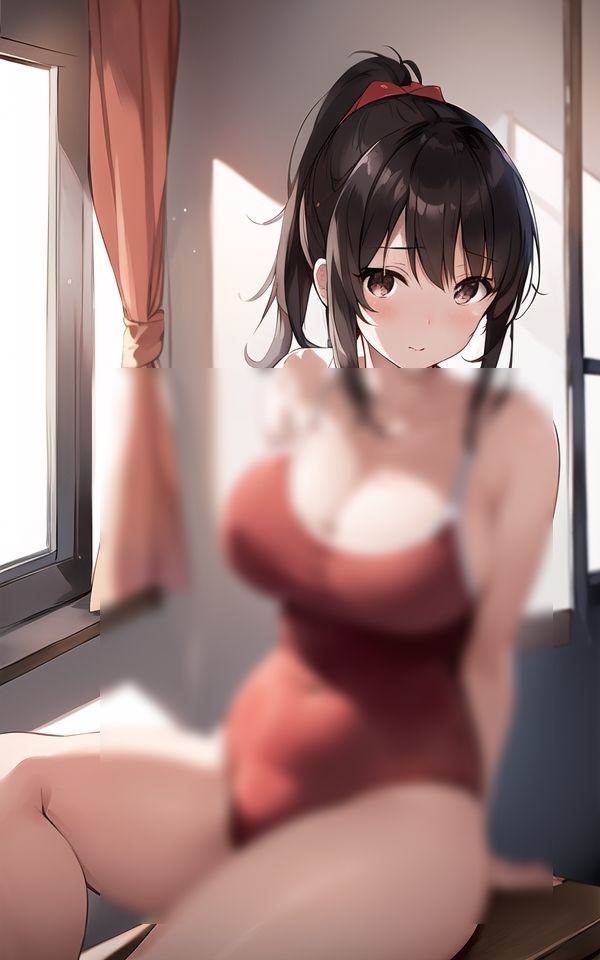 サンプル画像2:隠しきれないスク水巨乳(スタジオフェチ) [d_404635]