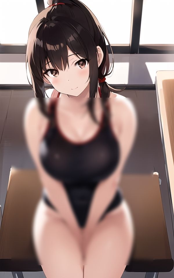 サンプル画像3:隠しきれないスク水巨乳(スタジオフェチ) [d_404635]