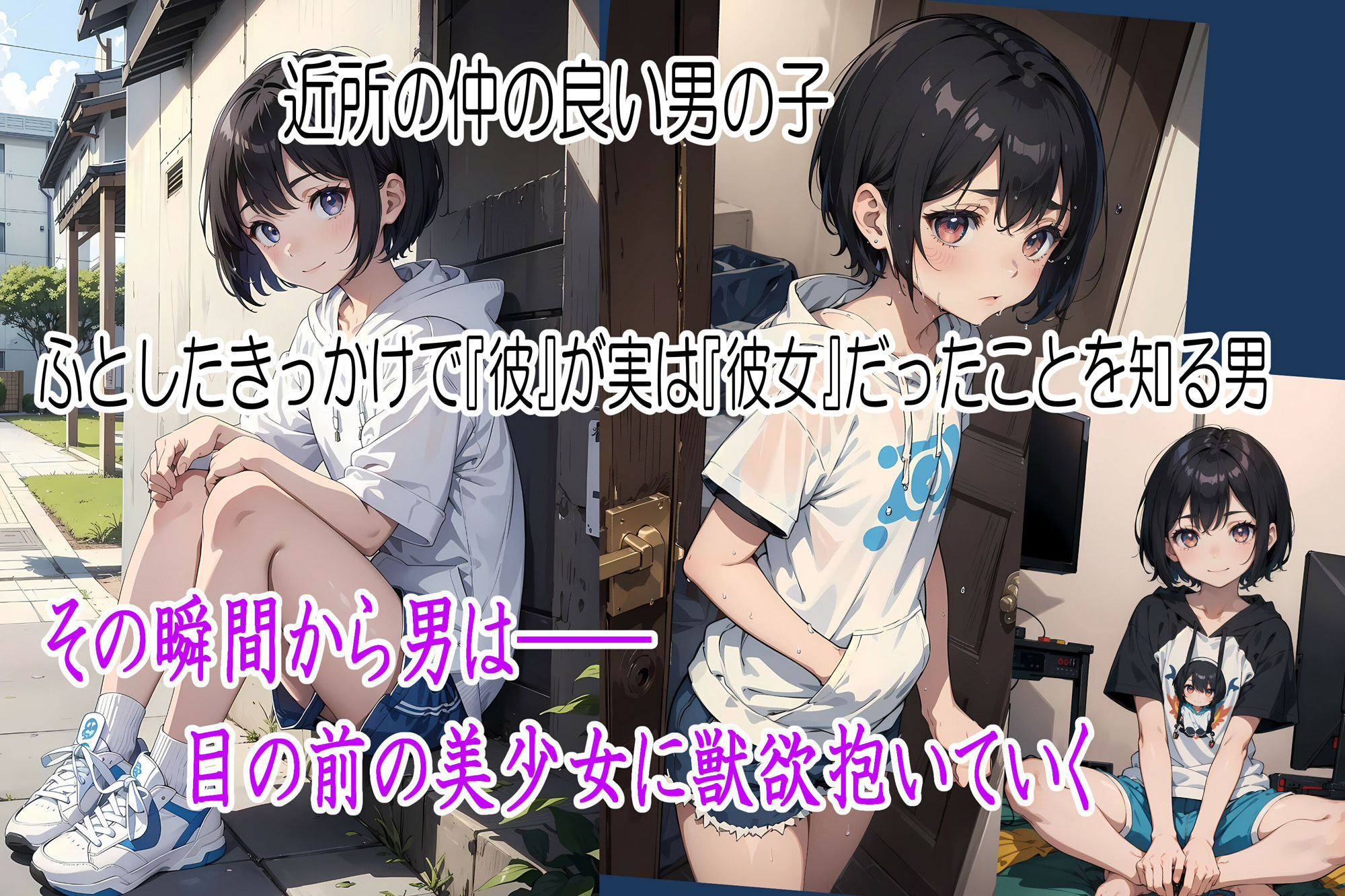 サンプル画像1:近所のボーイッシュな子を手懐けてみた(るんぽす) [d_404686]