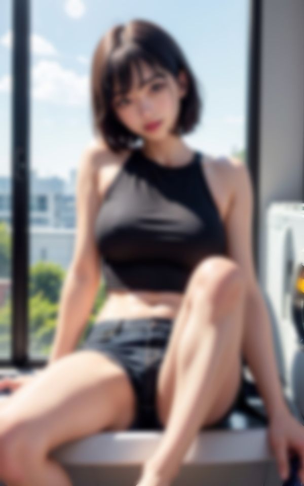 サンプル画像2:コインランドリーで男を挑発するエチエチ発情中のお姉さん(えい愛製作委員会) [d_404761]