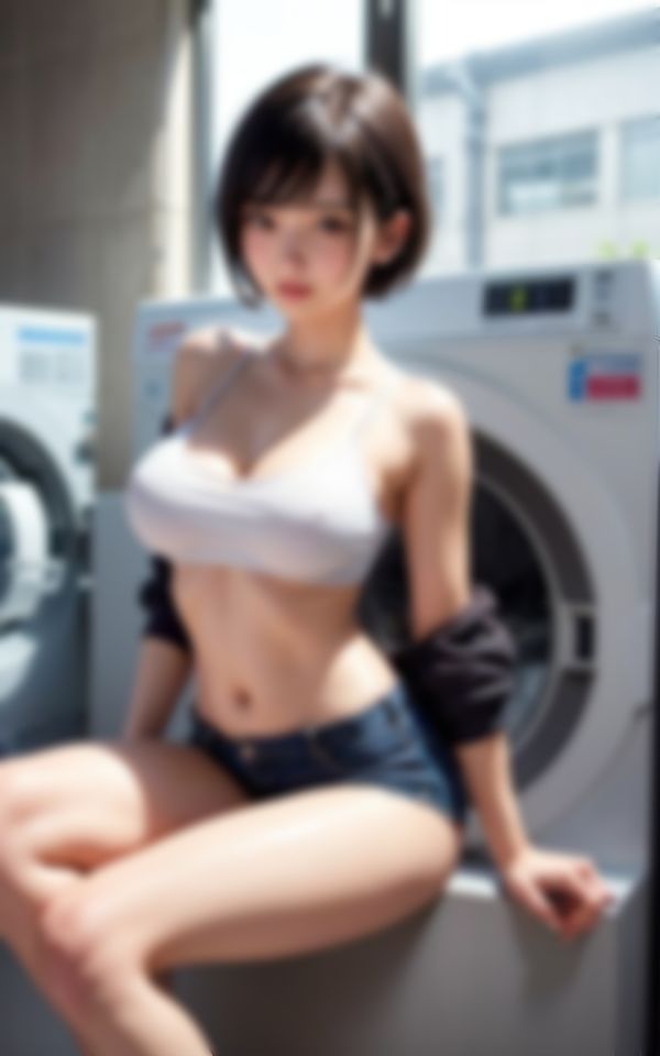 サンプル画像3:コインランドリーで男を挑発するエチエチ発情中のお姉さん(えい愛製作委員会) [d_404761]
