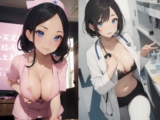 サンプル画像5:早漏改善クリニック 巨乳ナースとイチャイチャセックスヤリ放題(青春制服撮影会) [d_404762]