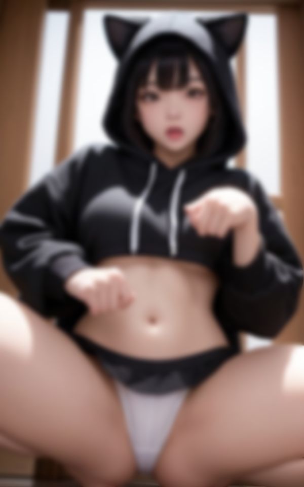 サンプル画像2:泊めてもらったお礼をする猫耳フード淫乱女子152枚(妄想AI美女) [d_404768]