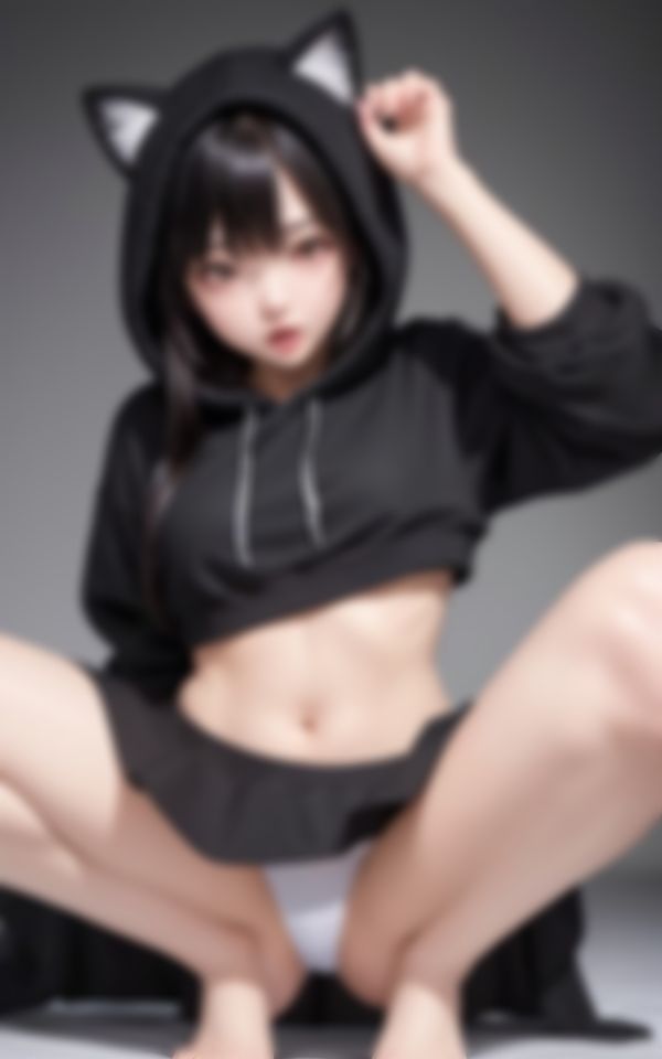 サンプル画像4:泊めてもらったお礼をする猫耳フード淫乱女子152枚(妄想AI美女) [d_404768]