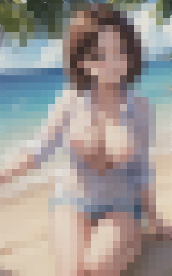 サンプル画像1:海辺で出会った夏の露出美女(Rabbitラボ) [d_404769]