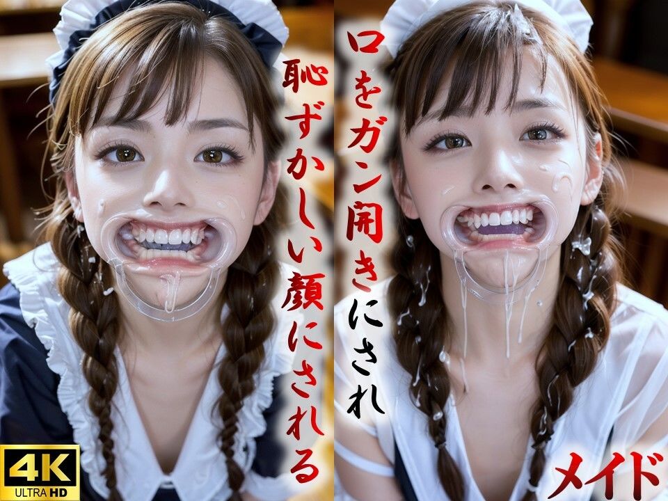 サンプル画像2:開口器つけられ口内射精される女(まーどか) [d_404798]