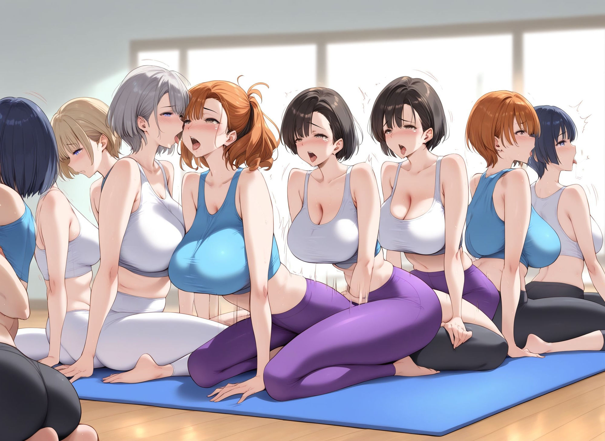 サンプル画像2:過激なヨガ教室(金髪と金髪) [d_404821]