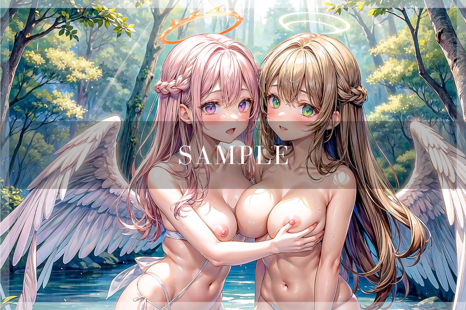 サンプル画像2:えっちなこと大好き♪美少女天使ハーレム(えいあいどぉる) [d_404929]