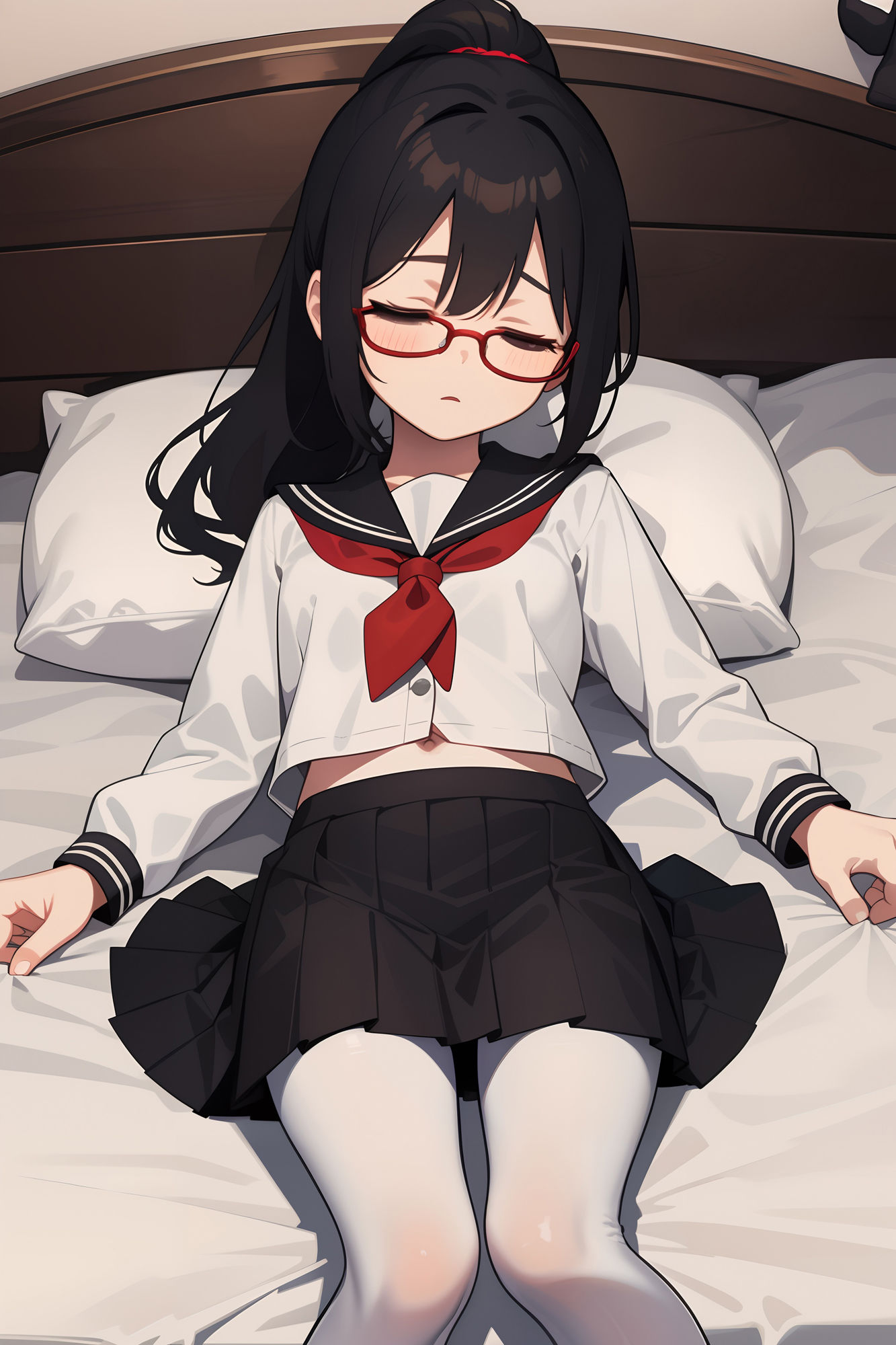 サンプル画像1:寝ていた妹は巨根に挿入され、力を入れすぎて妹が痛くて目を覚ました(支配者) [d_405024]