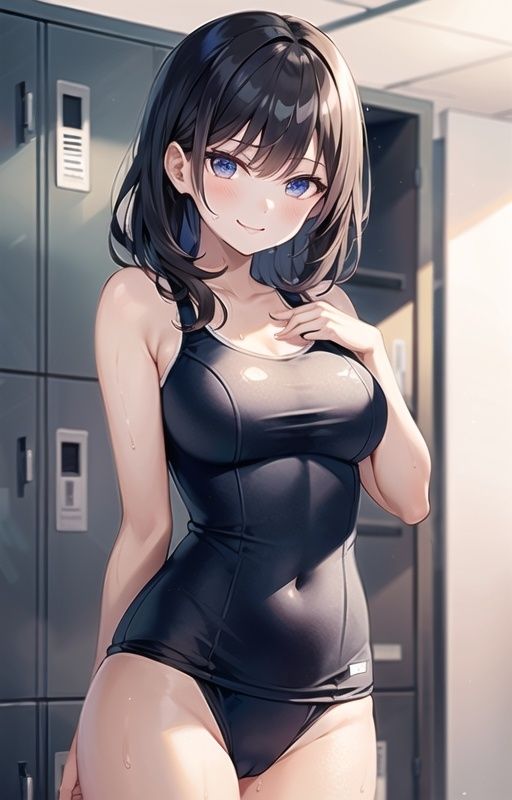 サンプル画像1:俺だけのスク水美術館〜眼福どころか、揉みごたえあり！〜(ai生成で中出し天国) [d_405108]