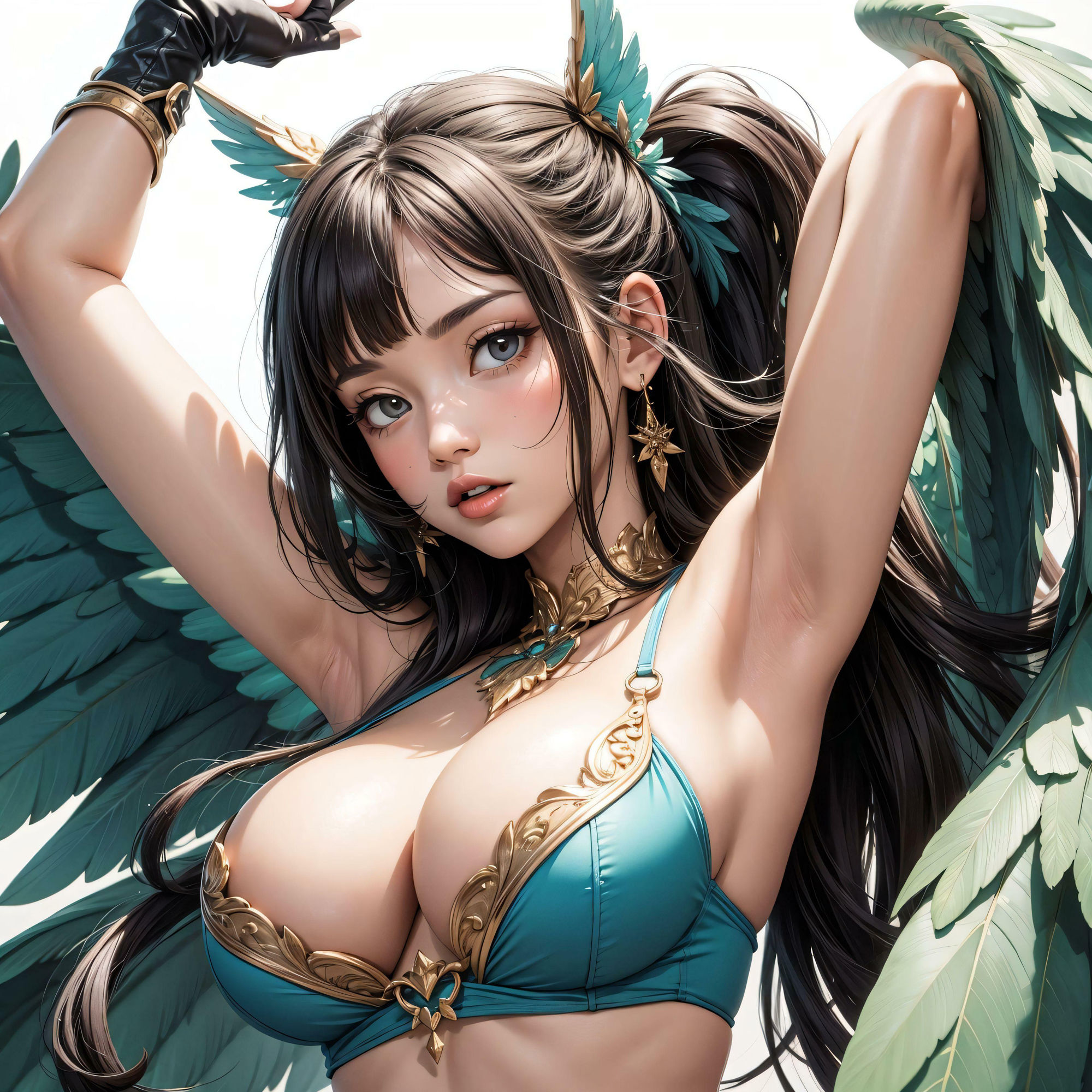 サンプル画像3:鳥と人のハーフ(おとぎばなしのかぎしっぽ) [d_405189]