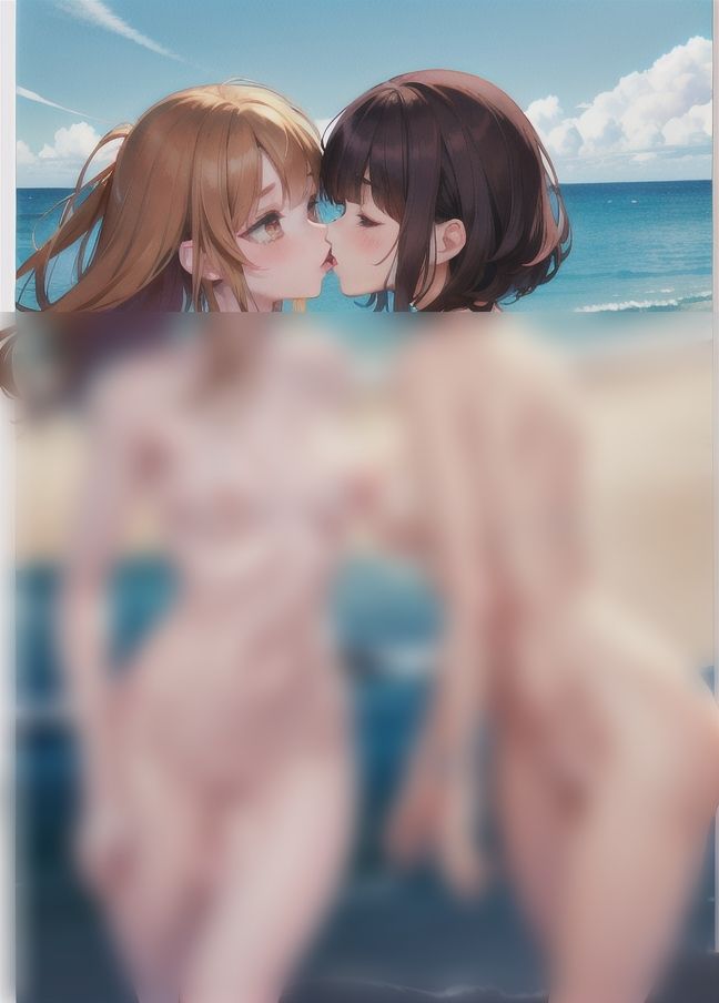 サンプル画像5:クソ変態痴女レズが海で公開エッチ(寝る前にえっちなことしよ？) [d_405234]