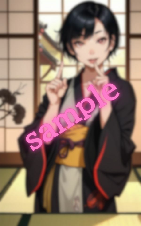 サンプル画像2:ショートボブの彼女に着物姿でHしたいと言ったら快諾してくれた(エロクラブIA) [d_405335]