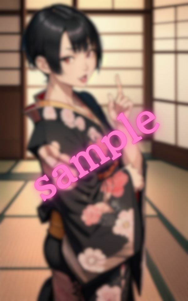 サンプル画像3:ショートボブの彼女に着物姿でHしたいと言ったら快諾してくれた(エロクラブIA) [d_405335]