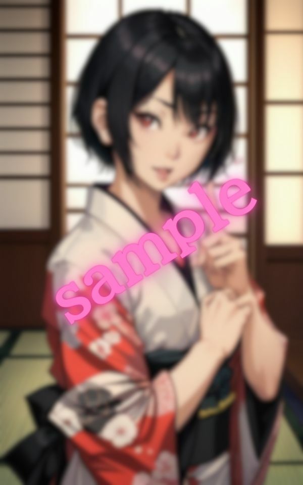 サンプル画像5:ショートボブの彼女に着物姿でHしたいと言ったら快諾してくれた(エロクラブIA) [d_405335]