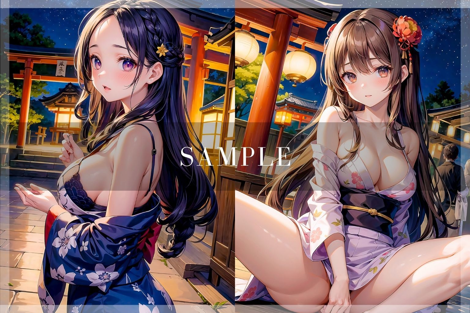 サンプル画像2:浴衣美少女と夏のイチャイチャえっち♪(えいあいどぉる) [d_405389]