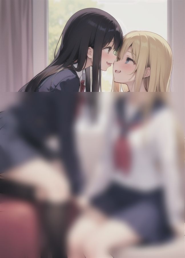 サンプル画像1:女の子の花園’百合学園’「まだキスだけの関係」(AIサークル) [d_405461]