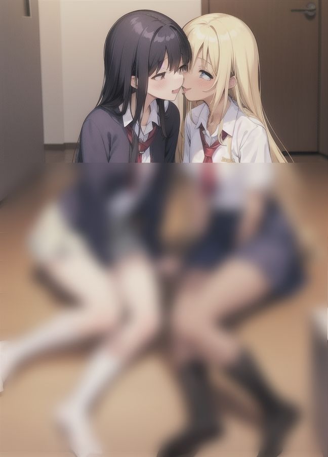 サンプル画像2:女の子の花園’百合学園’「まだキスだけの関係」(AIサークル) [d_405461]