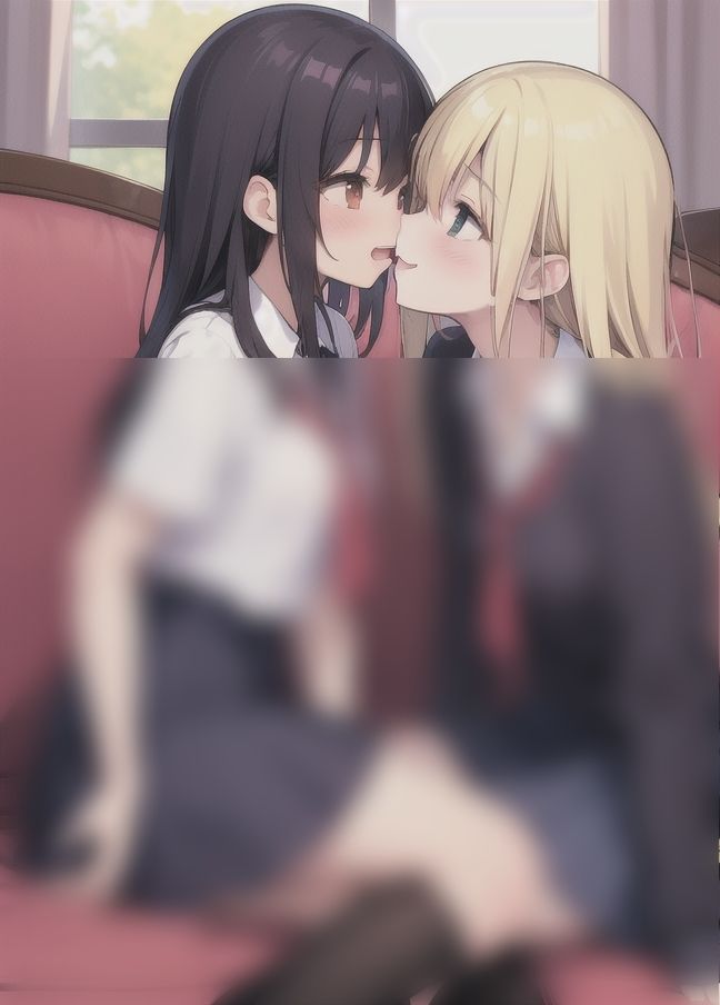 サンプル画像3:女の子の花園’百合学園’「まだキスだけの関係」(AIサークル) [d_405461]