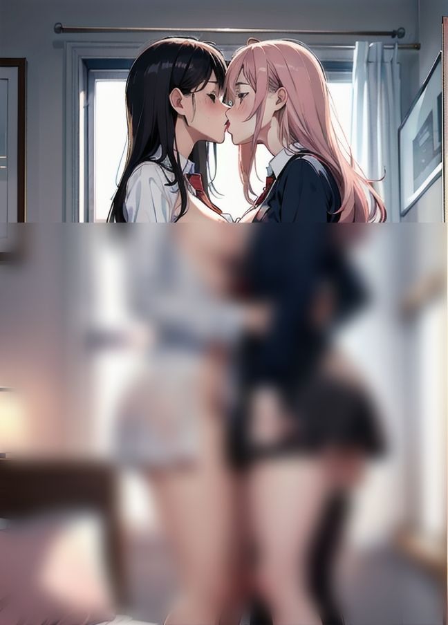 サンプル画像2:先輩の部屋で初レズセ！「やばい先輩の顔エロすぎだよ…」(美味しいもの) [d_405470]