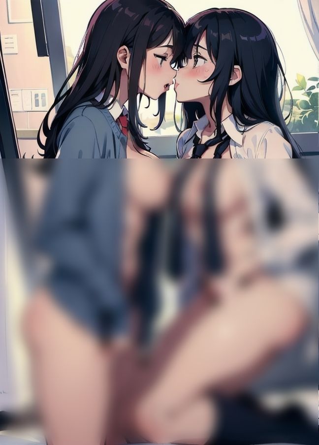サンプル画像3:AIレズエッチ「制服を着た女の子たちの百合えっち」(ハッピーセット) [d_405471]