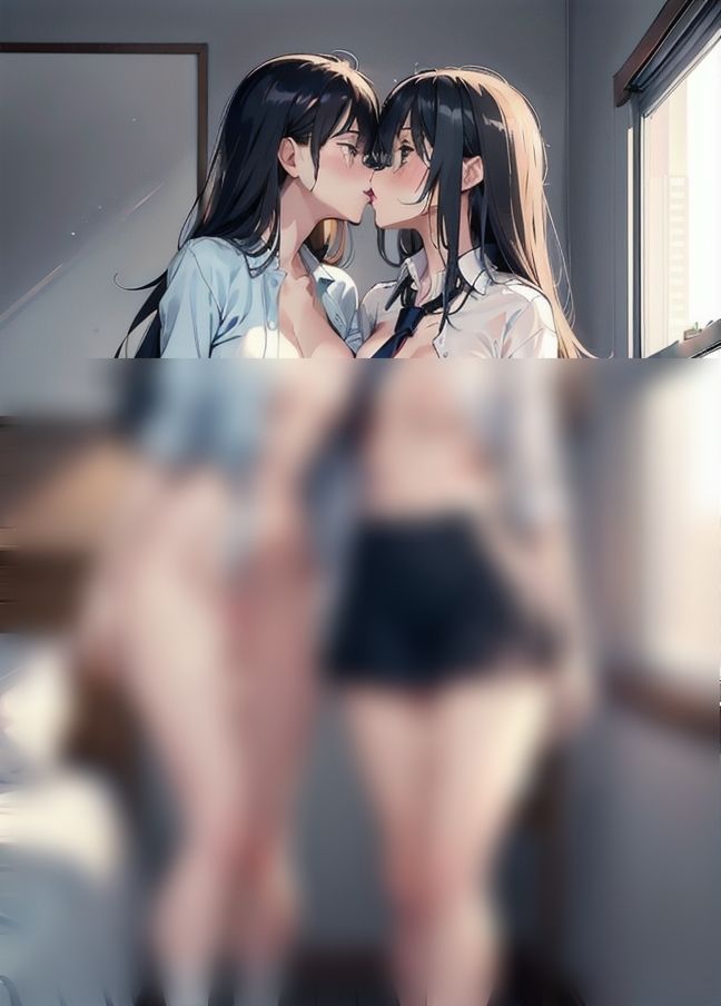 サンプル画像5:AIレズエッチ「制服を着た女の子たちの百合えっち」(ハッピーセット) [d_405471]