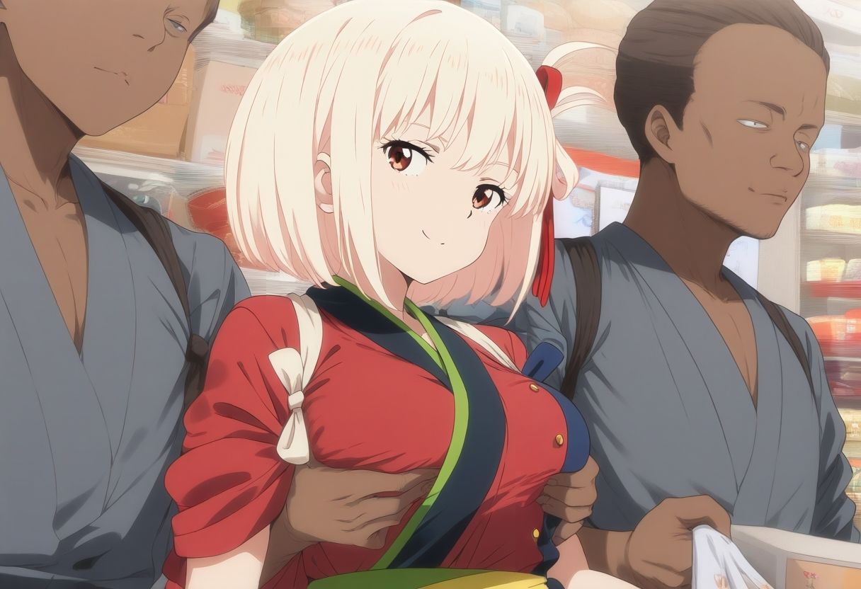 サンプル画像2:錦○千束＆井○上たきな 和装ウェイトレスエッチ(タカーノ) [d_405521]